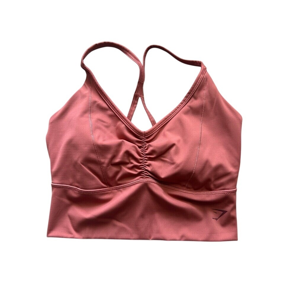 Gymshark Elevate Longline Sports Bra Rose‎ Brown size Small